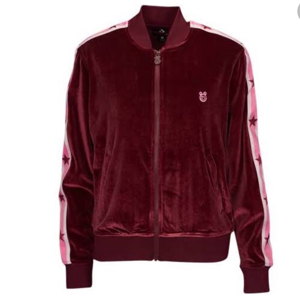 Conv&Miley Cyprus Velvet SET:Jacket+Pant Burgundy - Picture 4 of 8